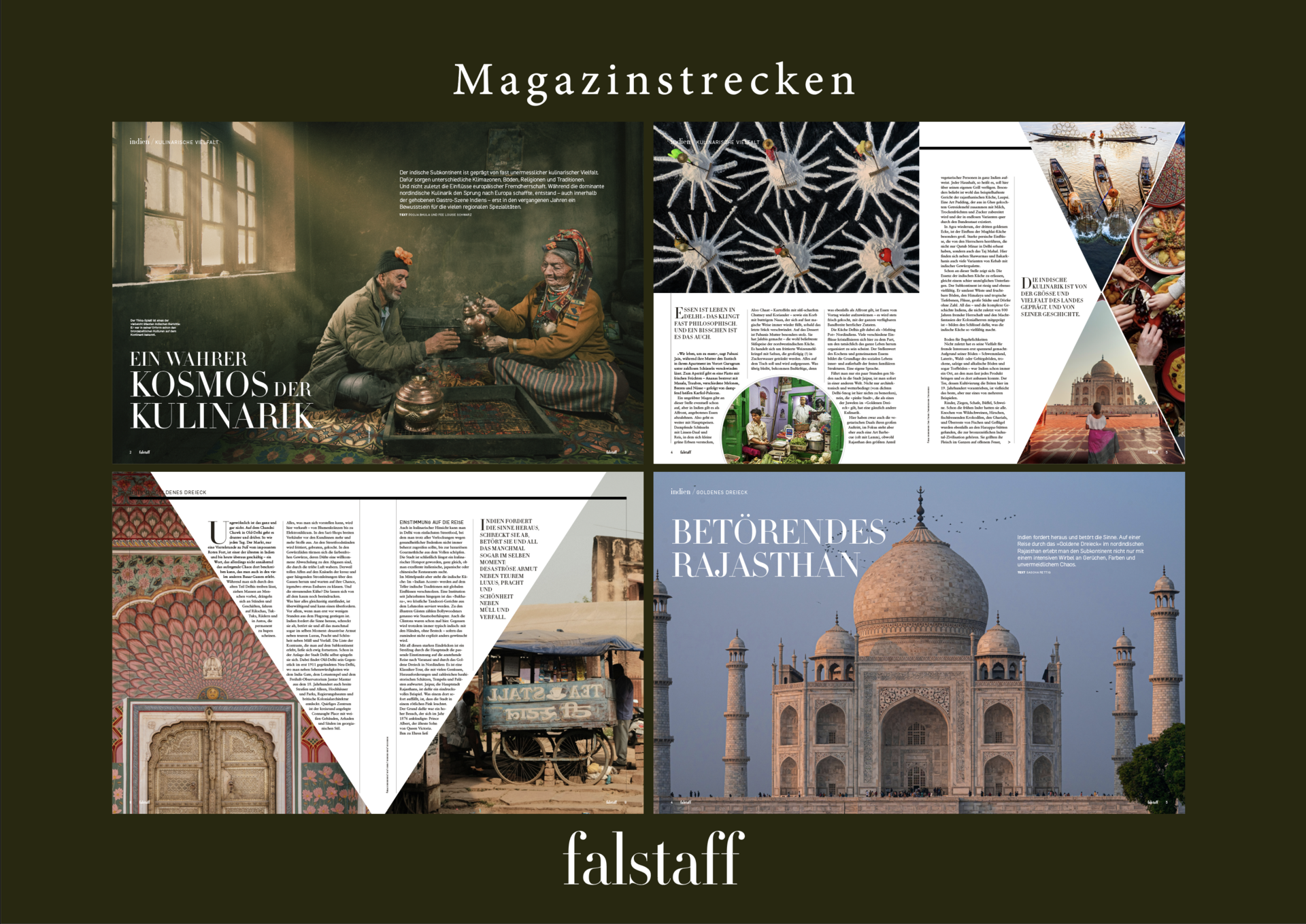 Falstaff Magazin Innenseite Design