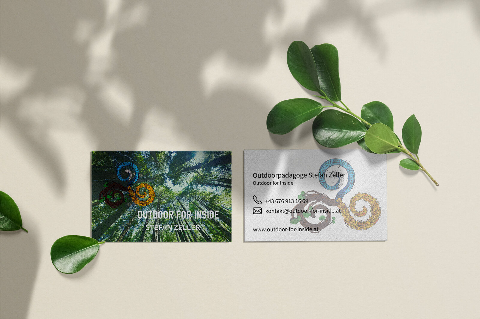 Outdoor for Inside Visitenkarten Branding