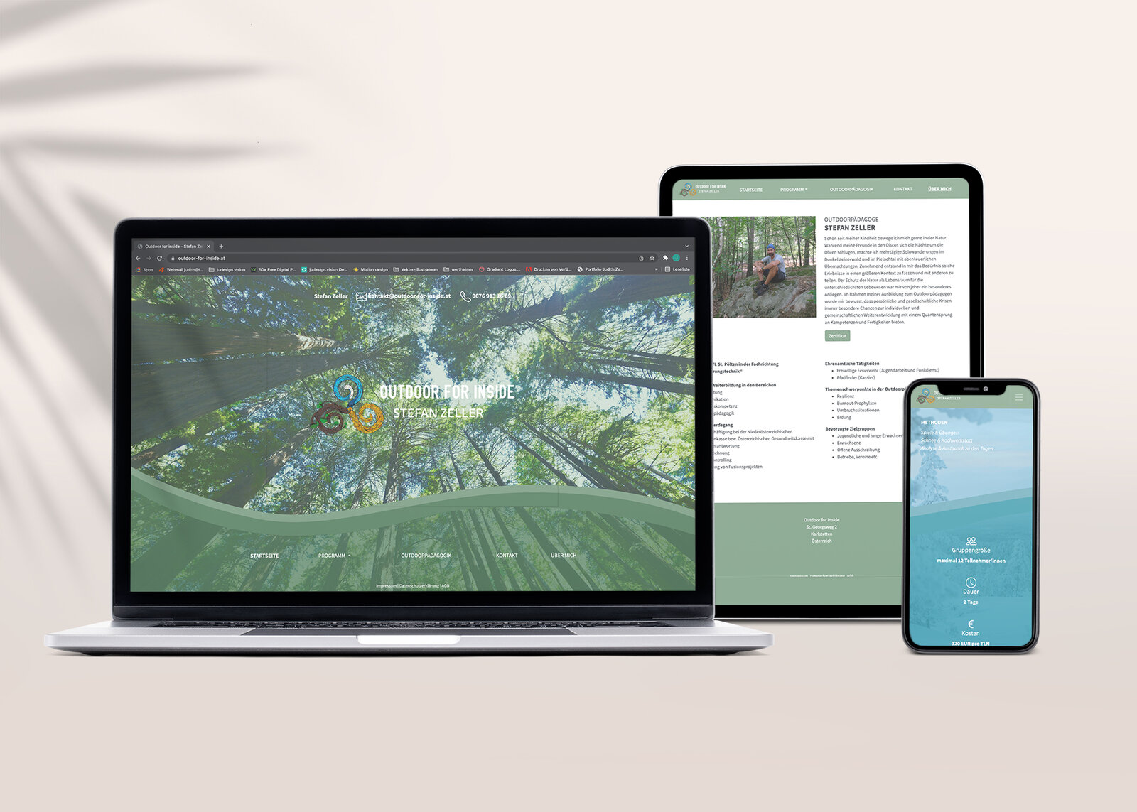 Outdoor for Inside Webdesign Portfolio